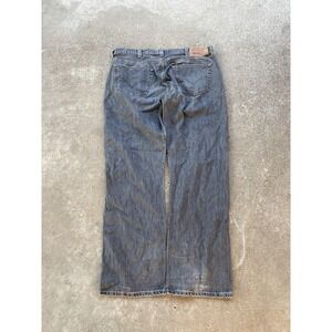 Levis 501 Jeans Mens 40x32 Gray Medium Wash Straight Leg Button Fly Denim Pants‎